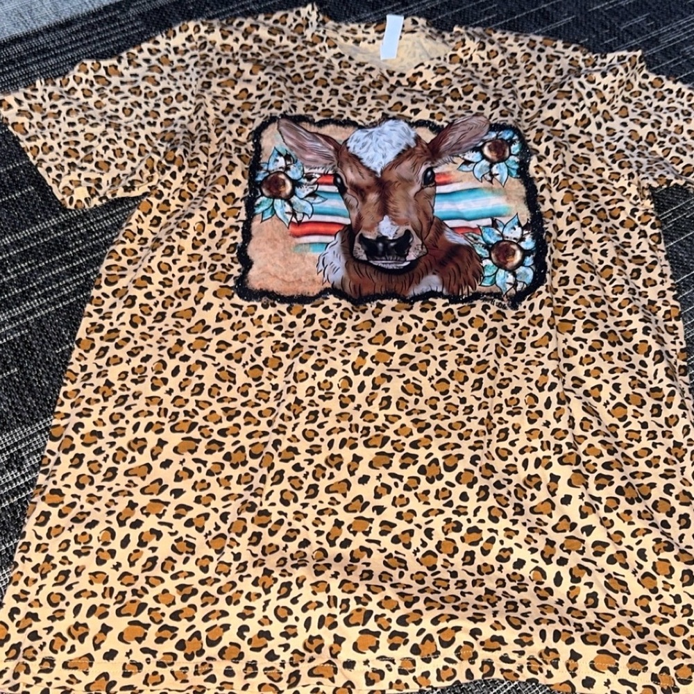 Leopard Print Kids Shirt with Animal Graphic